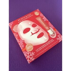 Peach & Lily Glass Skin Gloss & Glow Kit NEW 3 Collagen Masks 1 Peptide Lip Balm